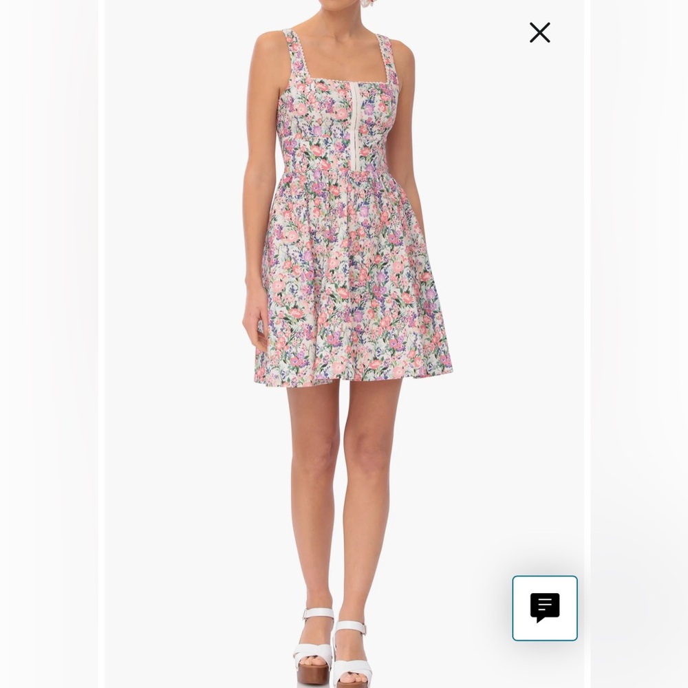 Avec Les Filles Floral Bustier Minidress - Perfect Petals